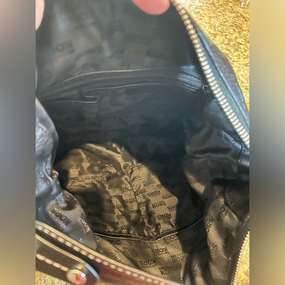 Michael Kors Black Pebbled Leather Studded Hobo - Picture 2 of 6